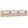 vidaXL Tv-meubel met LED-verlichting 180x35x40 cm sonoma eikenkleurig