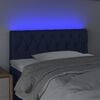 vidaXL Hoofdbord LED 100x7x78/88 cm stof blauw