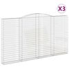 vidaXL Schanskorven 3 st gewelfd 400x30x220/240 cm ijzer