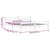 vidaXL Bedframe massief grenenhout wit 180x200 cm
