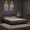 vidaXL Bedframe "Viana" met LED zonder matras cappuccino 160x200 cm