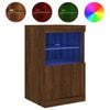 vidaXL Dressoir met LED-verlichting 41x37x67 cm bruin eikenkleur