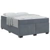 vidaXL Bedframe met matras Donkergrijs 140 x 200 cm Stof