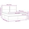 vidaXL Boxspring met matras en LED stof taupe 180x200 cm