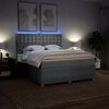 vidaXL Boxspring met matras stof lichtgrijs 180x200 cm