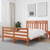 vidaXL Bedframe met hoofdeinde Wasbruin 150 x 200 cm