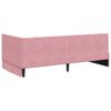 vidaXL Hoekbedframe met hoofdeinde Roze 90 cm x 190 cm Fluweel