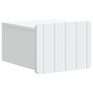 vidaXL Wandbeugel Bedkast met lade Wit 33 x 34,5 x 24 cm Bewerkt hout