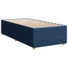 vidaXL Boxspring met matras stof blauw 100x200 cm