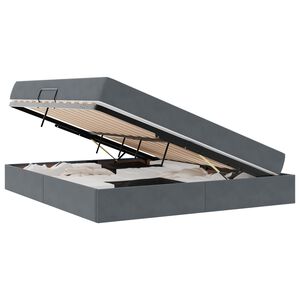 vidaXL Opbergbed met matras Donkergrijs 160 x 200 cm Fluweel