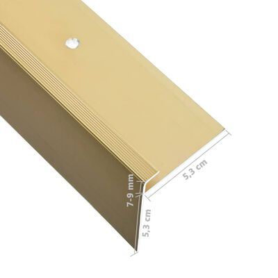 vidaXL Trapneuzen F-vormig 15 st 90 cm aluminium goudkleurig