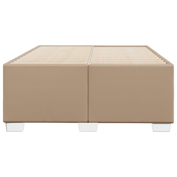 vidaXL Bedframe zonder matras 120x190 cm kunstleer cappuccinokleurig