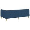 vidaXL Hoekbedframe met hoofdeinde Blauw 100 x 200 cm Stof