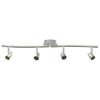 vidaXL Plafondspot met schijnwerpers Nikkel 61 x 10 x 12,5 cm Metaal