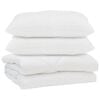 vidaXL Dekbed met kussen 3 pcs Wit Microfibre