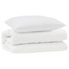 vidaXL Dekbed Set met kussen 2 pcs Wit Microfibre