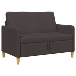 vidaXL Bank met opslag Donkerbruin 122 x 78 x 87 cm Polyester