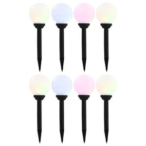 vidaXL Solarlampen 8 st LED rond 15 cm RGB