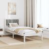 vidaXL Bedframe Lichtgrijs 75 x 190 cm Massief grenenhout