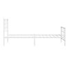 vidaXL Bedframe met hoofd- en voeteneinde metaal wit 90x190 cm
