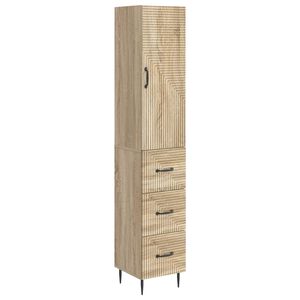 vidaXL Kastenset 2 pcs Sonoma Eiken 33 x 34,5 x 90 cm Bewerkt hout
