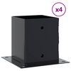 vidaXL Paonderstellen vierkant 4 st 121x121 mm gepoedercoat staal