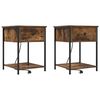 vidaXL Nachtkastje 2 pcs Gerookt eiken 42 x 41 x 56 cm Bewerkt hout