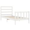 vidaXL Bedframe zonder matras massief grenenhout wit 90x200 cm