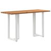 vidaXL Bartafel rechthoekig 200x80x102 cm massief eikenhout lichtbruin
