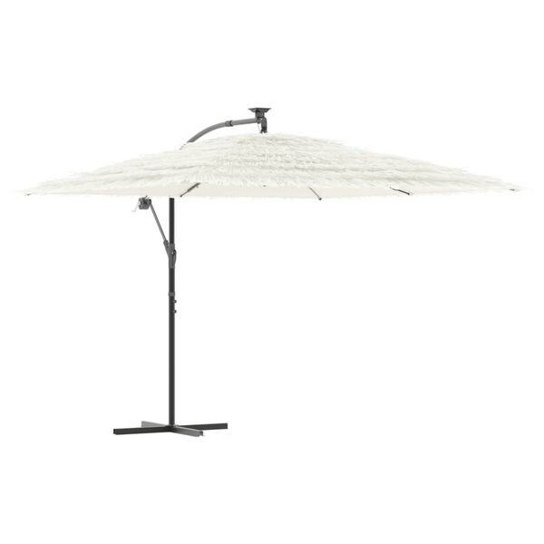 vidaXL Parasol met stalen paal 290x290x238 cm wit