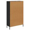 vidaXL Highboard Corona Zwart Eiken 69,5 x 31 x 115 cm Bewerkt hout