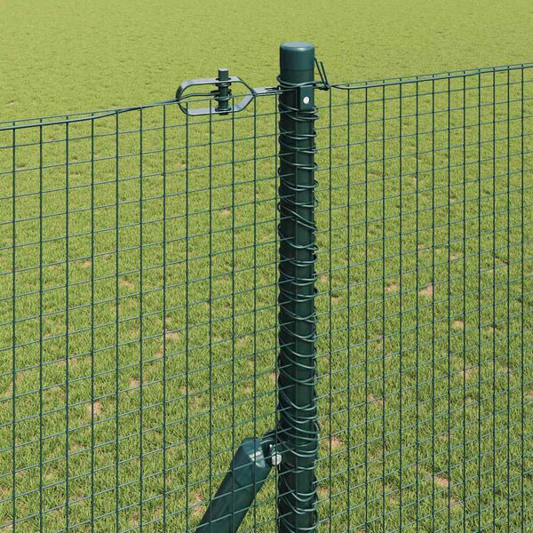 vidaXL Hecke met palen Groen 1.5 x 10 m Staal