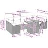 vidaXL Tuinbankenset met kussen 8 pcs Beige en Cr&egrave;me poly rattan