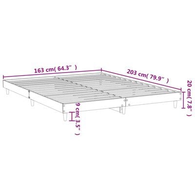 vidaXL Bedframe bewerkt hout gerookt eikenkleurig 160x200 cm