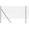 vidaXL gaashek met grondbevestiging 25 x 1 m PVC-Coated Staal Grijs