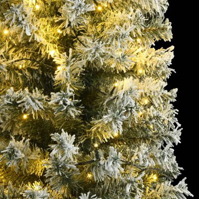 vidaXL Kerstboom smal 300 LED's en sneeuw 300 cm