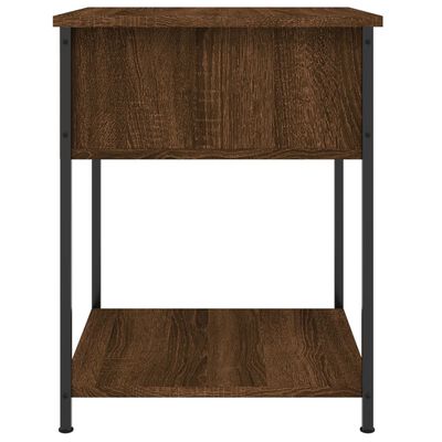 vidaXL Nachtkastjes 2 st 44x45x58 cm bewerkt hout bruin eikenkleur