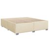 vidaXL Boxspring met matras stof cr&egrave;mekleurig 200x200 cm