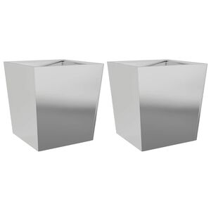 vidaXL Plantenbakken 2 st 50x50x50 cm gegalvaniseerd staal