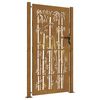 vidaXL Poort 100x200 cm bamboe-ontwerp cortenstaal