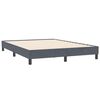 vidaXL Boxspring met matras fluweel donkergrijs 140x210 cm