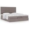 vidaXL Ottoman bed met matras 160x200cm stof taupe