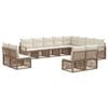vidaXL Tuinbankenset 12 st Beige poly rattan