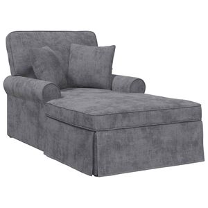 vidaXL Chaise Lounge met Rok Donkergrijs 157 x 91 x 91 cm ARES