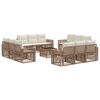 vidaXL Tuinbankenset 13 pcs Beige en Cr&egrave;me Wit poly rattan
