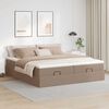 vidaXL Ottoman bed met matrassen 160x200cm kunstleer cappuccinokleurig