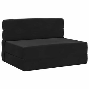 vidaXL Vouwbare Bankbed Zwart 70 x 72 x 60 cm Stof