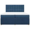 vidaXL Boxspring met matras stof blauw 200x200 cm