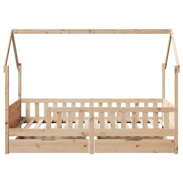 vidaXL Kinderbedframe 90x200 cm massief grenenhout