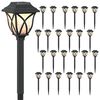 vidaXL Buitenzonne-lampen met grondpin 24 pcs Warmwit 42 cm PP
